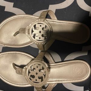 Authentic Tory Burch gold sandals